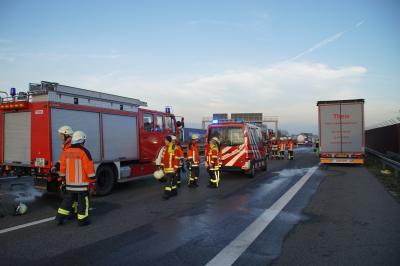 Verkehrsunfall sorgt fuer grosse Behinderungen auf der A8